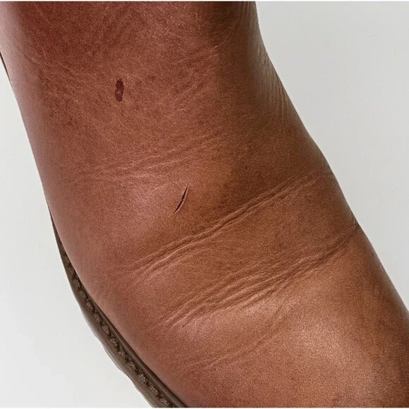 Coach Leather Ankle Boots Women’s Size 8 Brown Zip-Up Logo Turnlock Detail - Picture 7 of 11